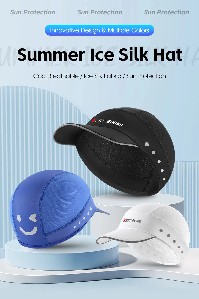 WEST BIKING Cycling Cap With Brim Sun Protection Summer Breathable Sports Quick Dry Bicycle Hat Men Bike Headwear Gorra Ciclismo