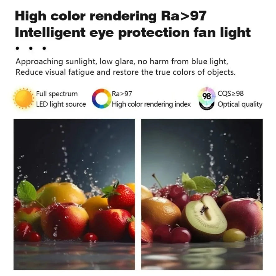 Modern LED Ceiling Fan Lights Invisible Leaf Less Low Decibel Remote Dimming Fan Lights Bedroom Living Room Home Electric Fan