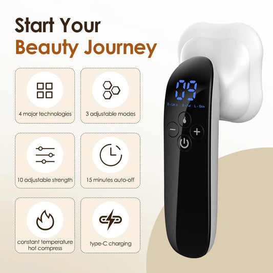Electric Fat Remover Body Massager for Belly Waist Arm Leg Butt Cordless Body Sculpting Machine Lifting Tightening USB Charging