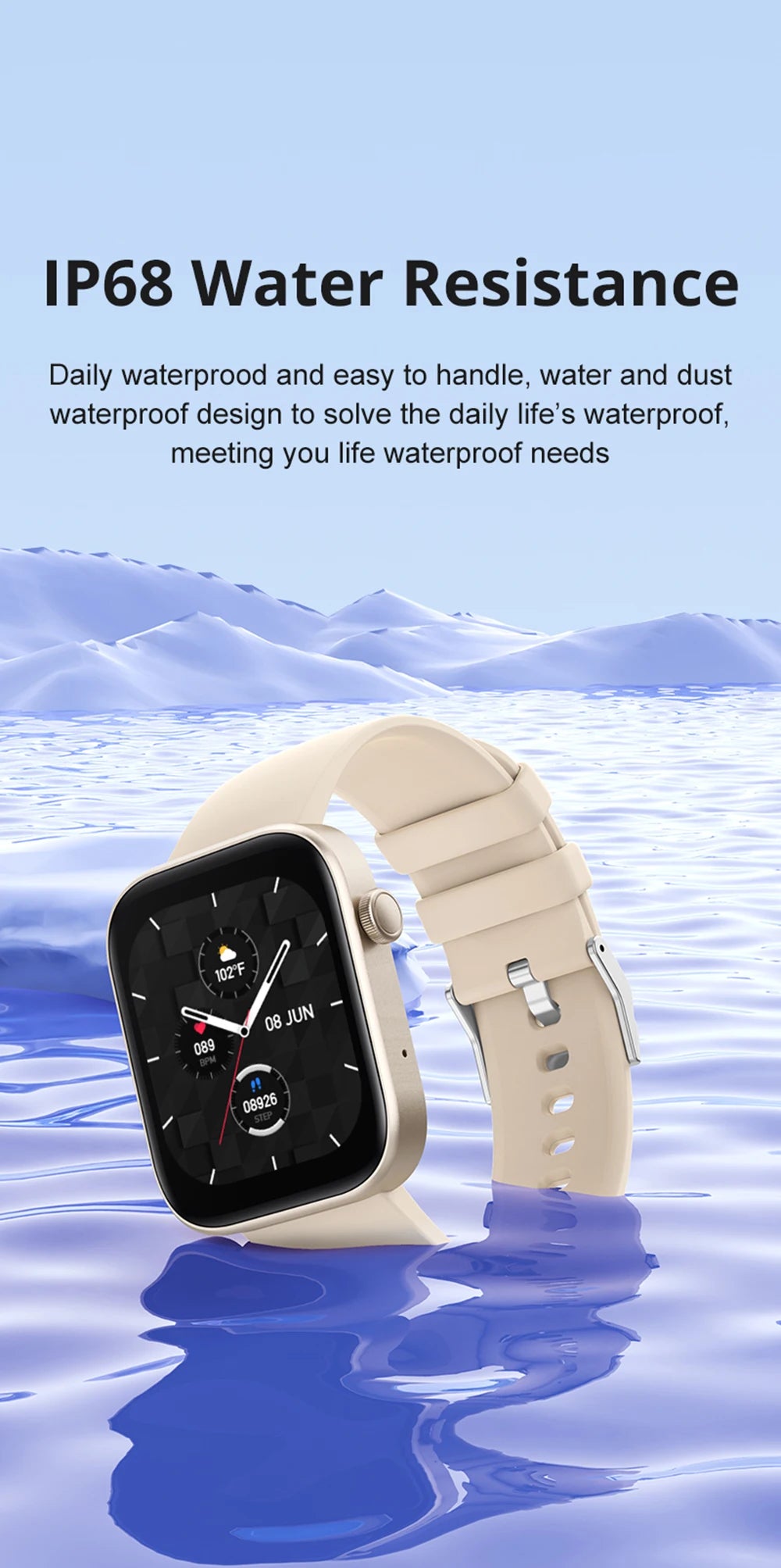 Smartwatch Men Women Health Monitoring IP68 Waterproof COLMI P71 Voice Calling  Smart Notifications Voice Assistant Smart Watch