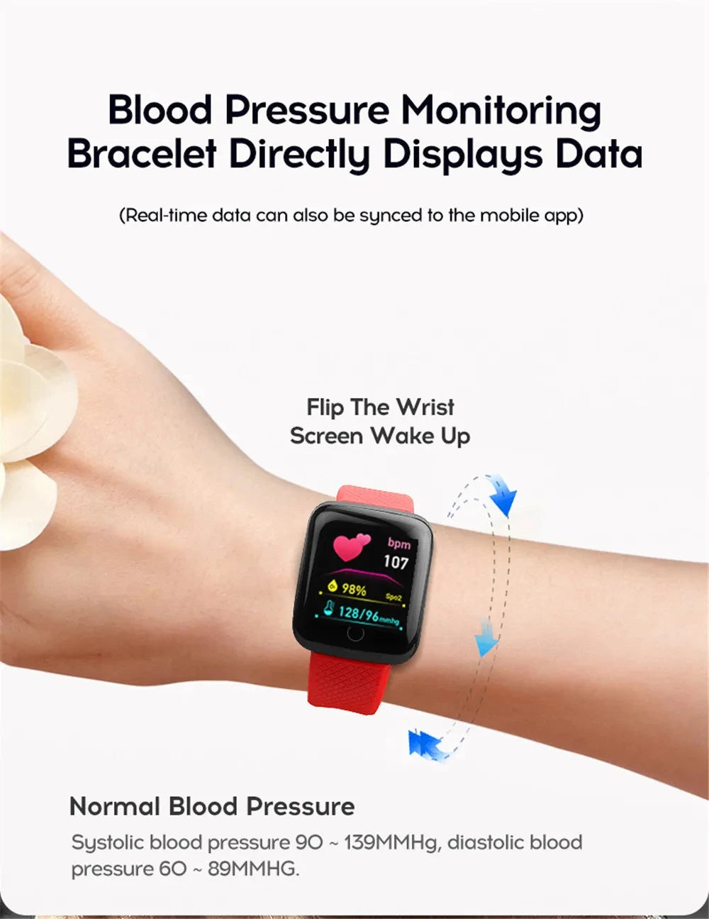 Multifunction Smart Watch For Men Women Kids Message Remind Music Control Sport Step Calories D13 Smartwatch Alarm Clock