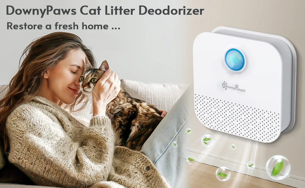 DownyPaws 4000mAh Smart Cat Odour Purifier For Cat Litter Box Deodorizer Pet Toilet Air Purifier Dog Cat Litter Deodorant