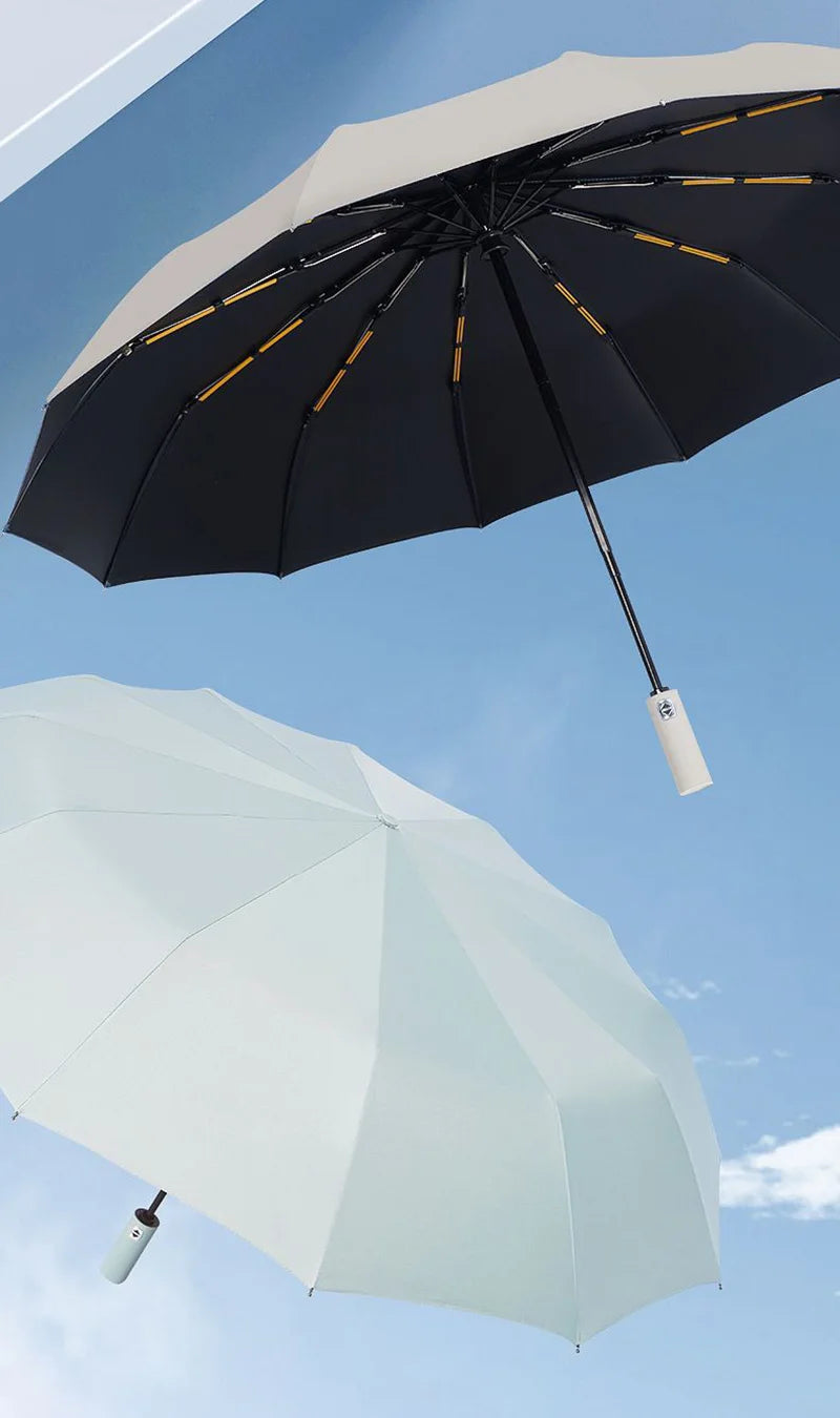 Xiaomi 24 Automatic Umbrella Open Close Light Collapsible Large Format Outdoor Sunshade UV Protection Automatic Umbrella Bone Solid Color