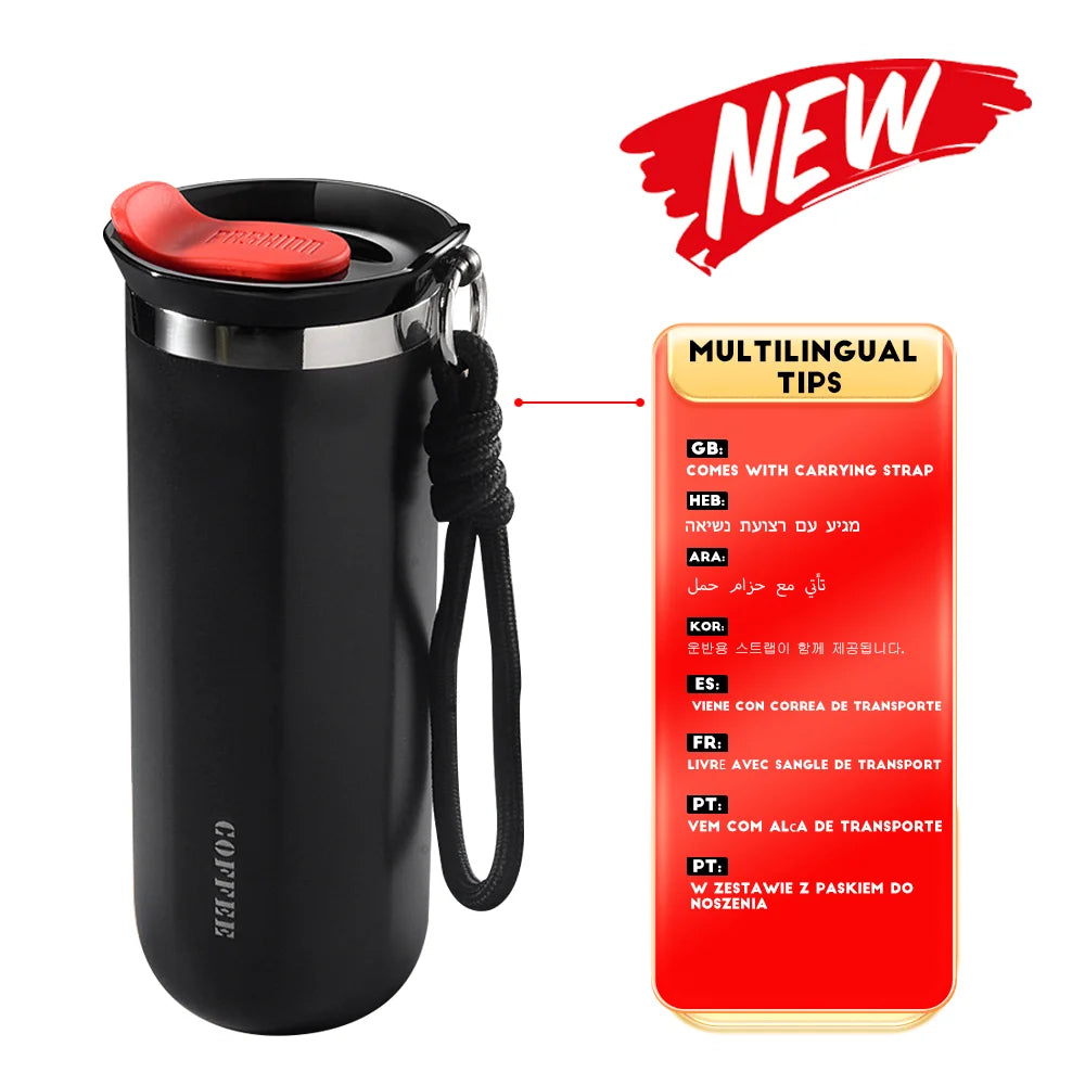 Thermal Mug Thermos Bottle for Coffee Tumbler Cup Water Bottle Stainless Steel Insulated Vacuum Flask Leakproof Travel Drinkware