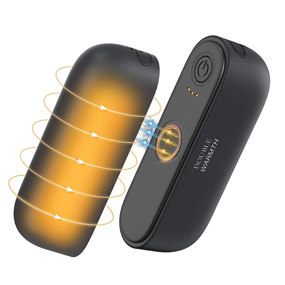 2in1 Magnetic Rechargeable Hand Warmers Electric Portable Handwarmers Long Lasting Safe Heating Warmer PocketHeater WinterOutdoor