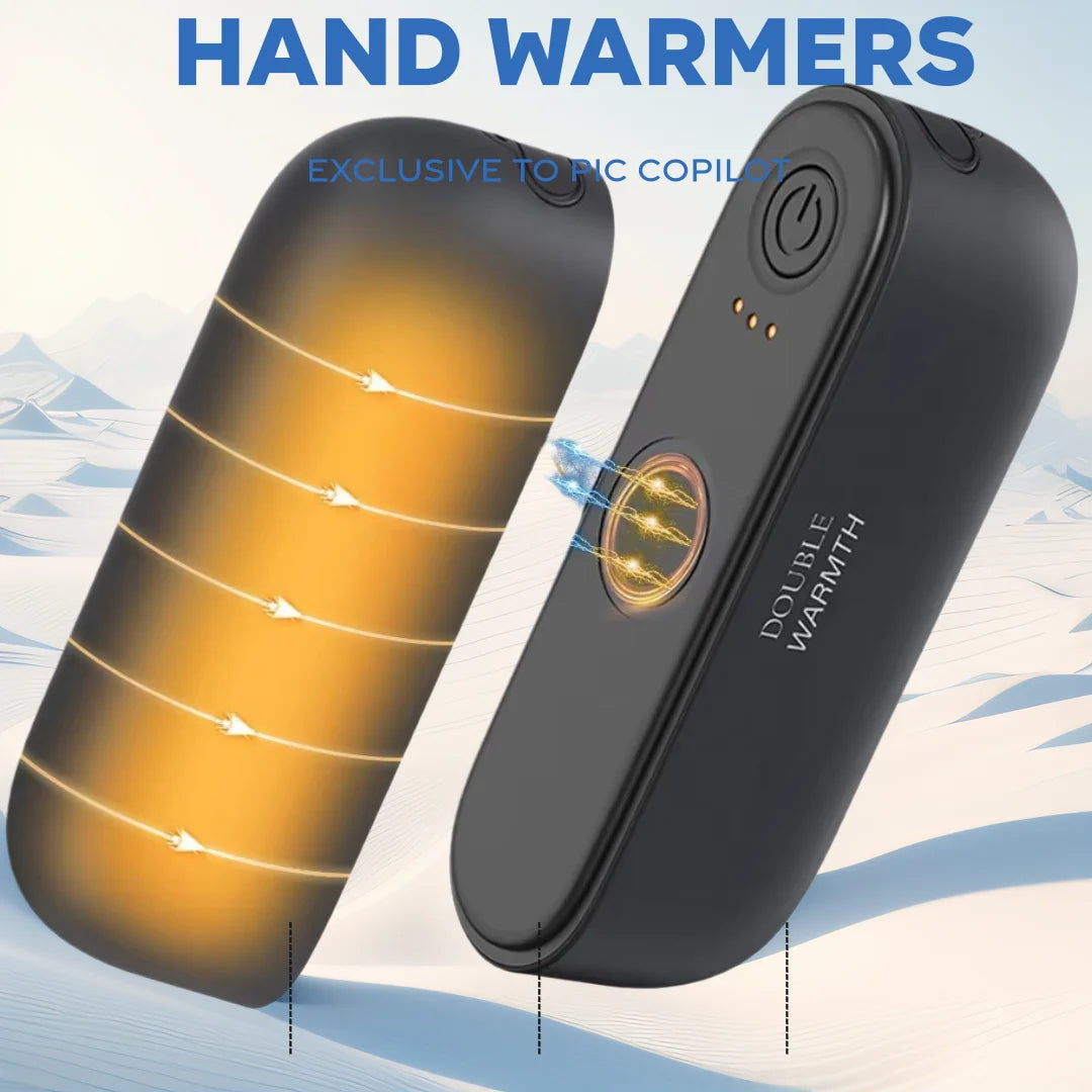 2in1 Magnetic Rechargeable Hand Warmers Electric Portable Handwarmers Long Lasting Safe Heating Warmer PocketHeater WinterOutdoor