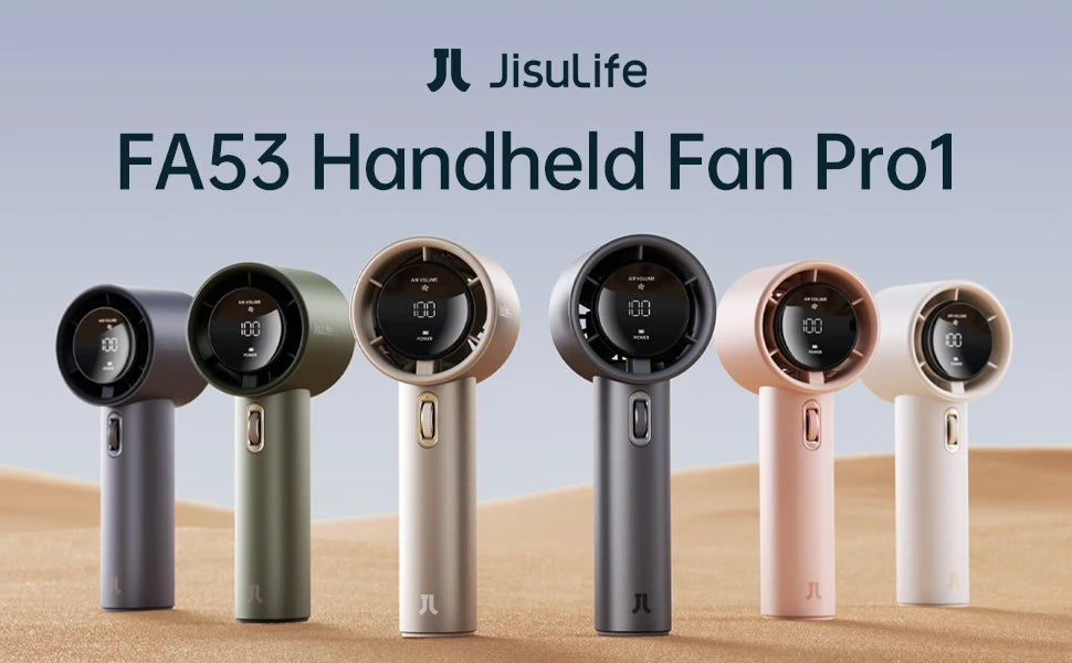 JISULIFE Portable Hand Fan , 100 Wind Speeds, Mini Bladeless Handheld Fan, USB Rechargeable Personal Fans, Electric Eyelash Fan