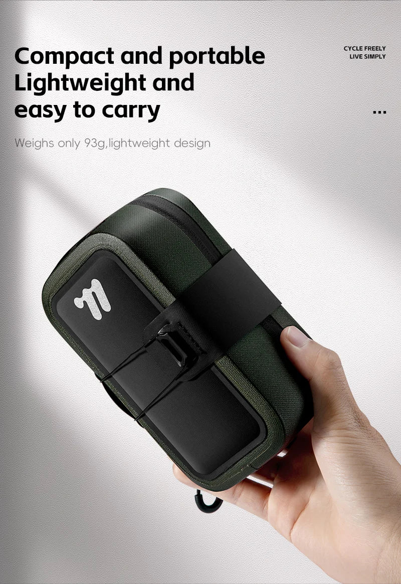 WEST BIKING Bicycle Saddle Bag 600D TPU Seamless Waterproof Wear-Resistant Rotating Lacing Buckle Mini Saddlebag Bike Accessory