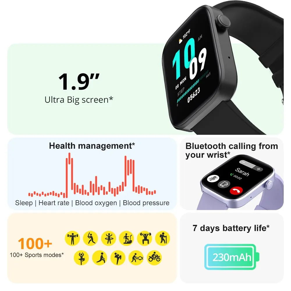 Smartwatch Men Women Health Monitoring IP68 Waterproof COLMI P71 Voice Calling  Smart Notifications Voice Assistant Smart Watch