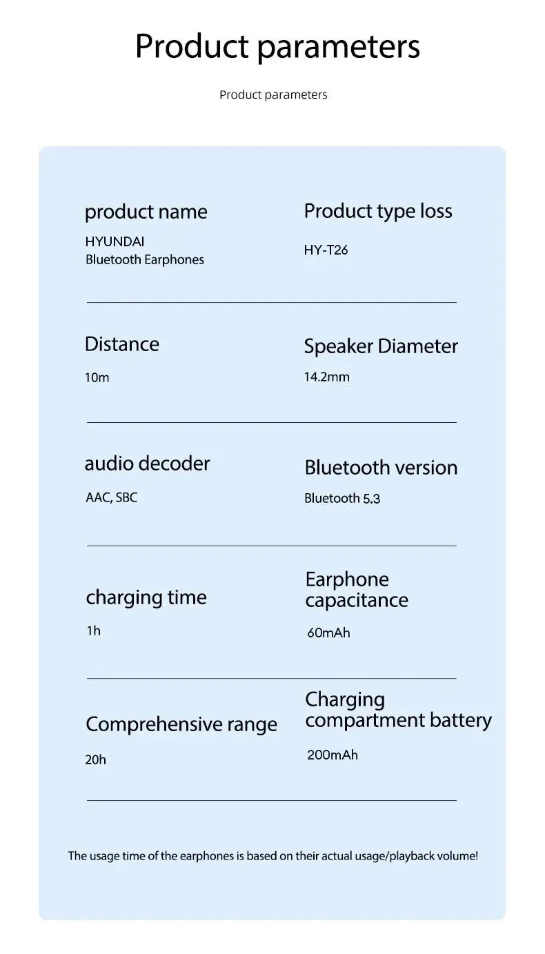AI Real Time Translator HYUNDAI HY-T26 PRO Earbuds 98% Accuracy Wireless BT Translation Earphones for Travel Business Learning