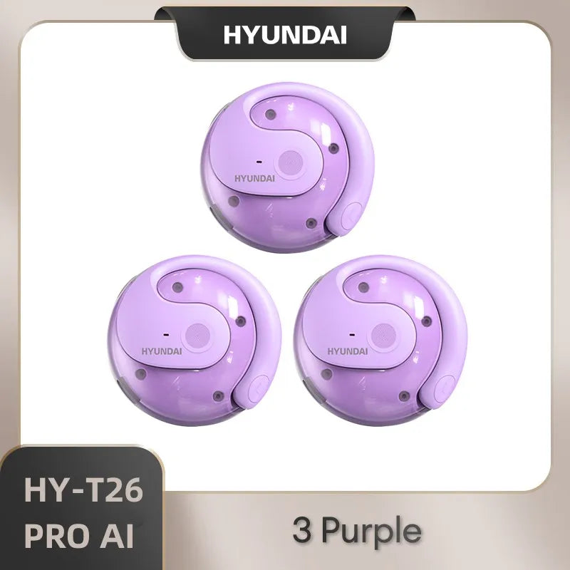 AI Real Time Translator HYUNDAI HY-T26 PRO Earbuds 98% Accuracy Wireless BT Translation Earphones for Travel Business Learning