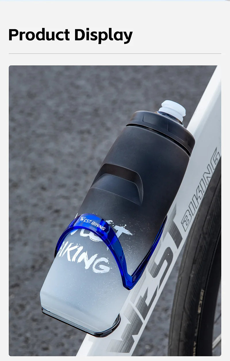 WEST BIKING Bicycle Bottle Holder Gradient Color Road Bike Lightweight Bottle Cage With Wrench MTB Round Edges Sport Cup Holder