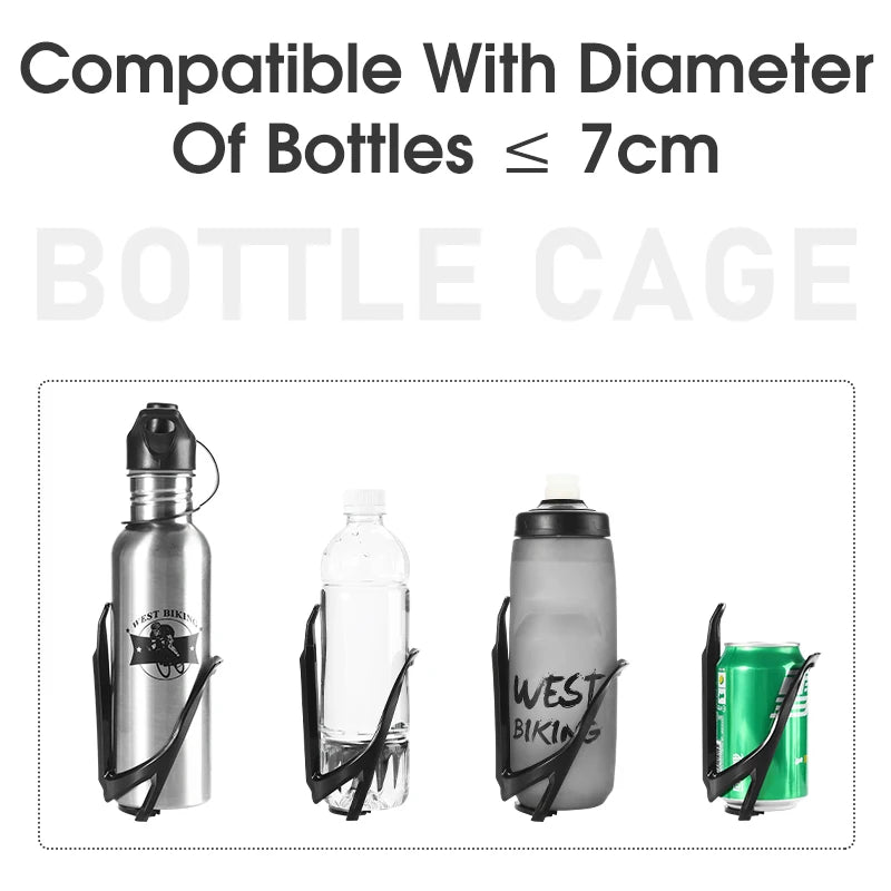 WEST BIKING Cycling Water Bottle Cage Multicolor Bottle Bracket Lightweight One-piece MTB Road Bike Bottle Cage Drink Cup Stand