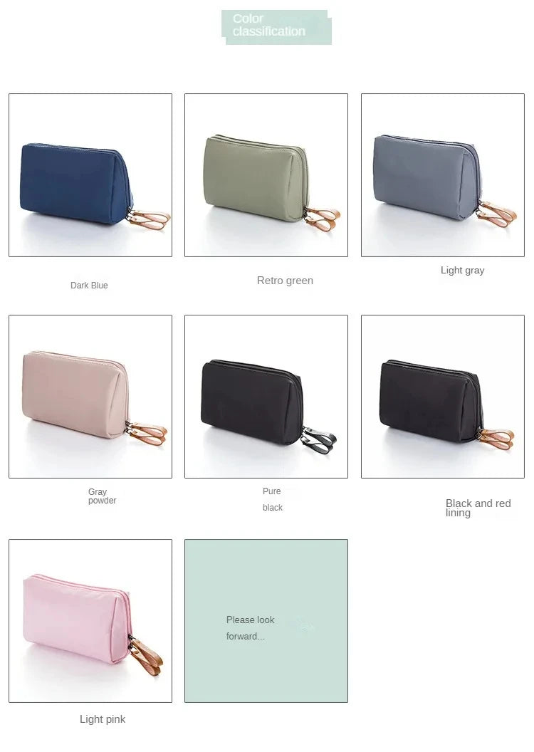 2025 New Women Cosmetic Bag Solid Colour Korean Style Makeup Bag Pouch Toiletry Bag Waterproof Makeup Organizer Case Luxury Bag