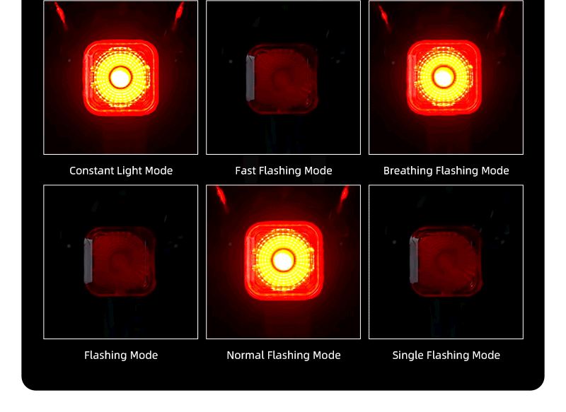 WEST BIKING Bicycle Rear Light Brake Sensing Digital Power Display Auto Start/Stop Long Endurance Taillight Cycling Accessories