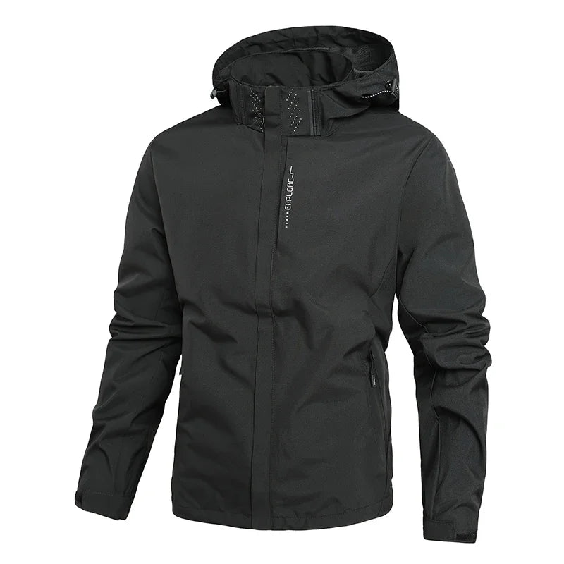 Men Casual Jacket Outdoor Windproof Waterproof Athletes Spring Autumn New  Men Jacket Coat Detachable Hat Jackets Male M-5XL