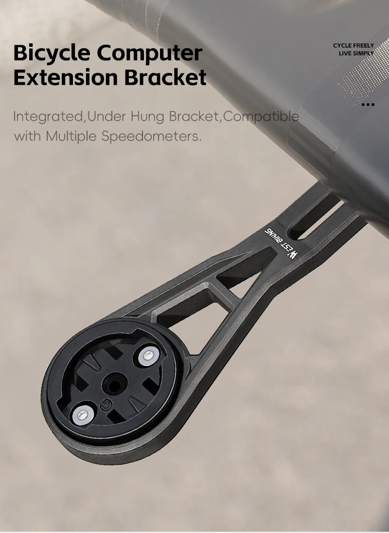 WEST BIKING Cycling Computer Holder For Garmin/Bryton/Wahoo Speedometer Bike Lights&Camera Mount MTB Road Bicycle Accessories