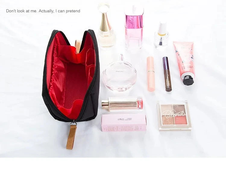 2025 New Women Cosmetic Bag Solid Colour Korean Style Makeup Bag Pouch Toiletry Bag Waterproof Makeup Organizer Case Luxury Bag