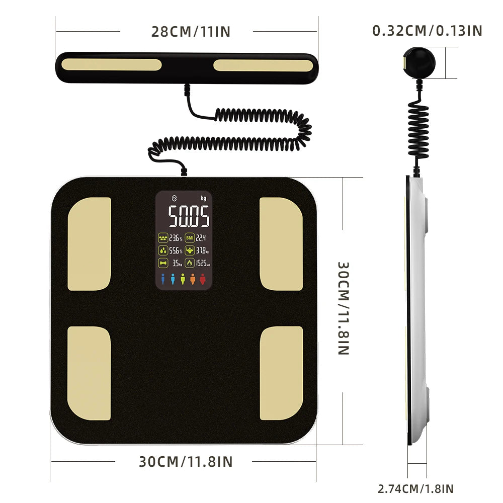 Smart Bioimpedance Scale New Smart Body Composition Scale Digital Scale Body Fat Weight Scale Balance Bioimpedance Scale