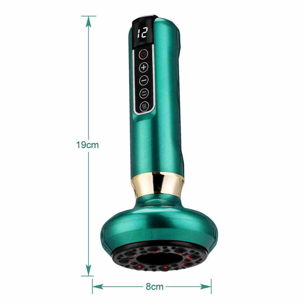 Electric Cupping Massager Vacuum Suction Cup GuaSha Anti Cellulite Beauty Health Scraping Infrared Heat Body Slimming Massage