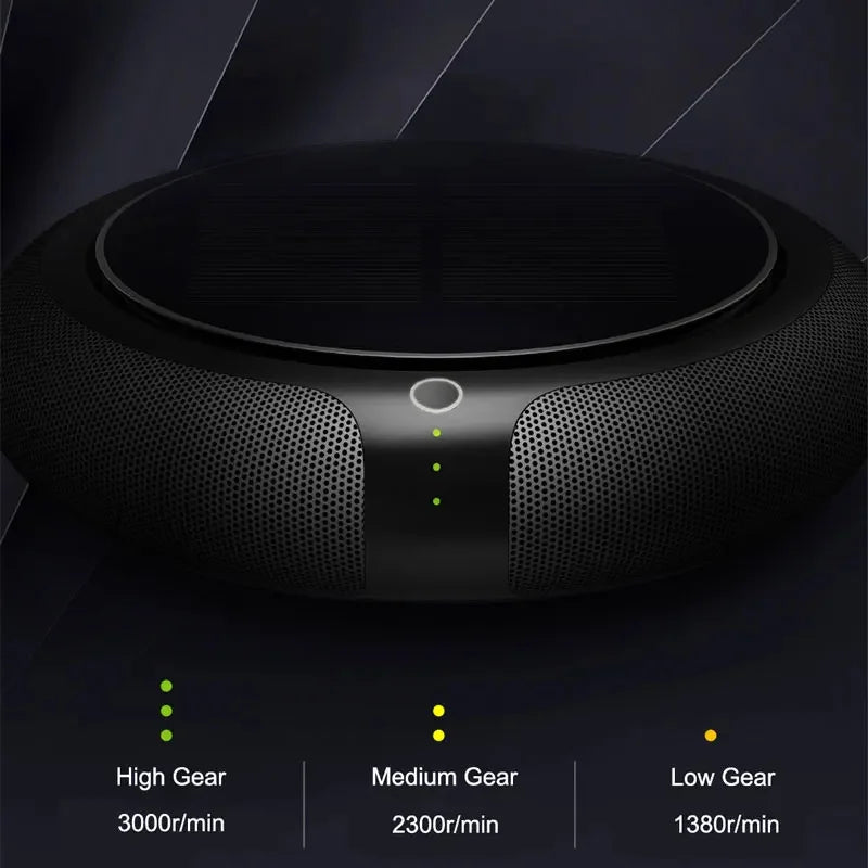 New Air Purifier Solar Charging Car Ionizer HEPA Filter Ion Deodorant Air Fresh Usb Ozone Generator Vehicle Electric Home Gift