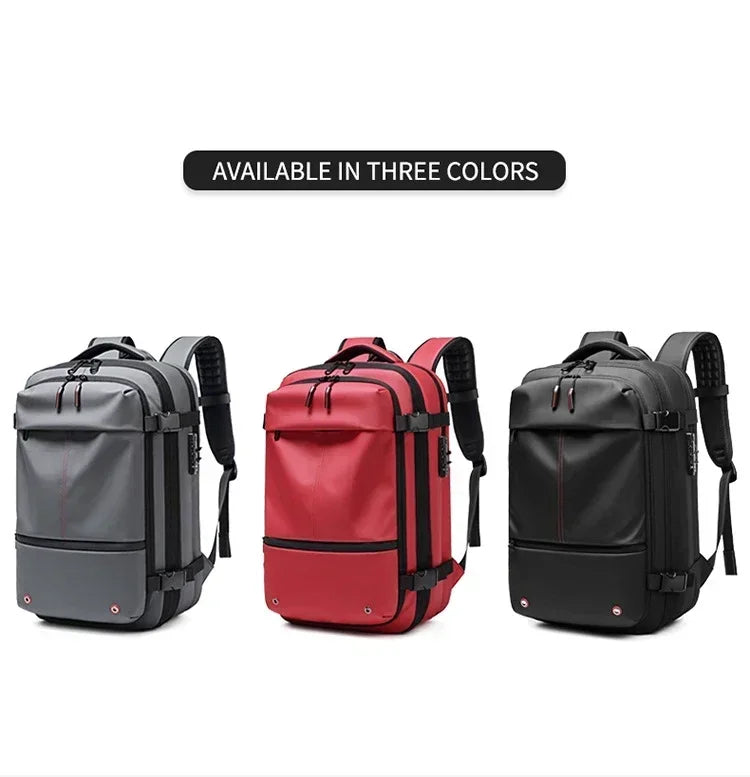 Travel Men 17 Inch Laptop Backpack Vacuum Compression Backpack Business Large Capacity School Backpack Expand Outdoor