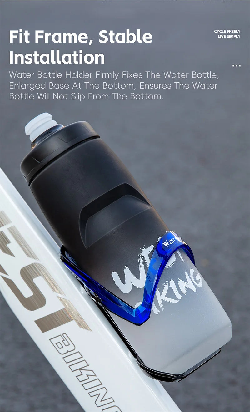 WEST BIKING Bicycle Bottle Holder Gradient Color Road Bike Lightweight Bottle Cage With Wrench MTB Round Edges Sport Cup Holder