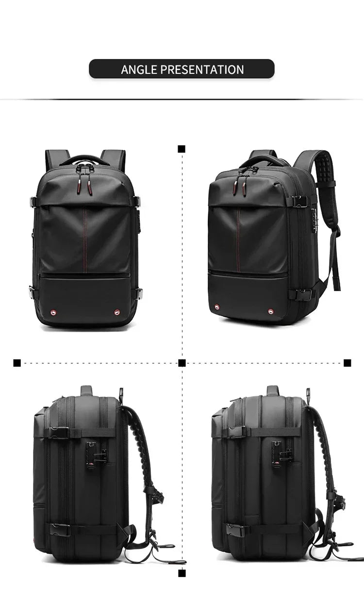 Travel Men 17 Inch Laptop Backpack Vacuum Compression Backpack Business Large Capacity School Backpack Expand Outdoor