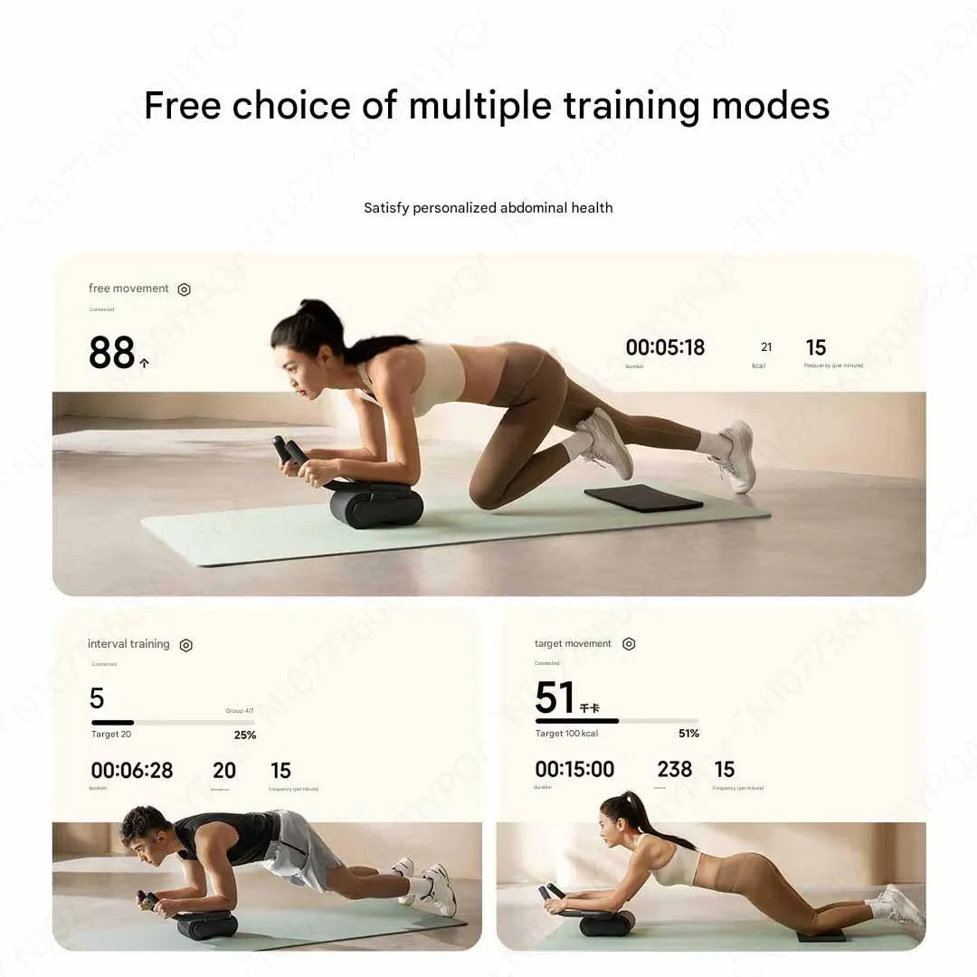 NEW Xiaomi Mijia Smart Abdominal Wheel Strong Load Bearing Non-slip Roller Exercise Equipment Fitness Training Home Gym For Mi Home APP